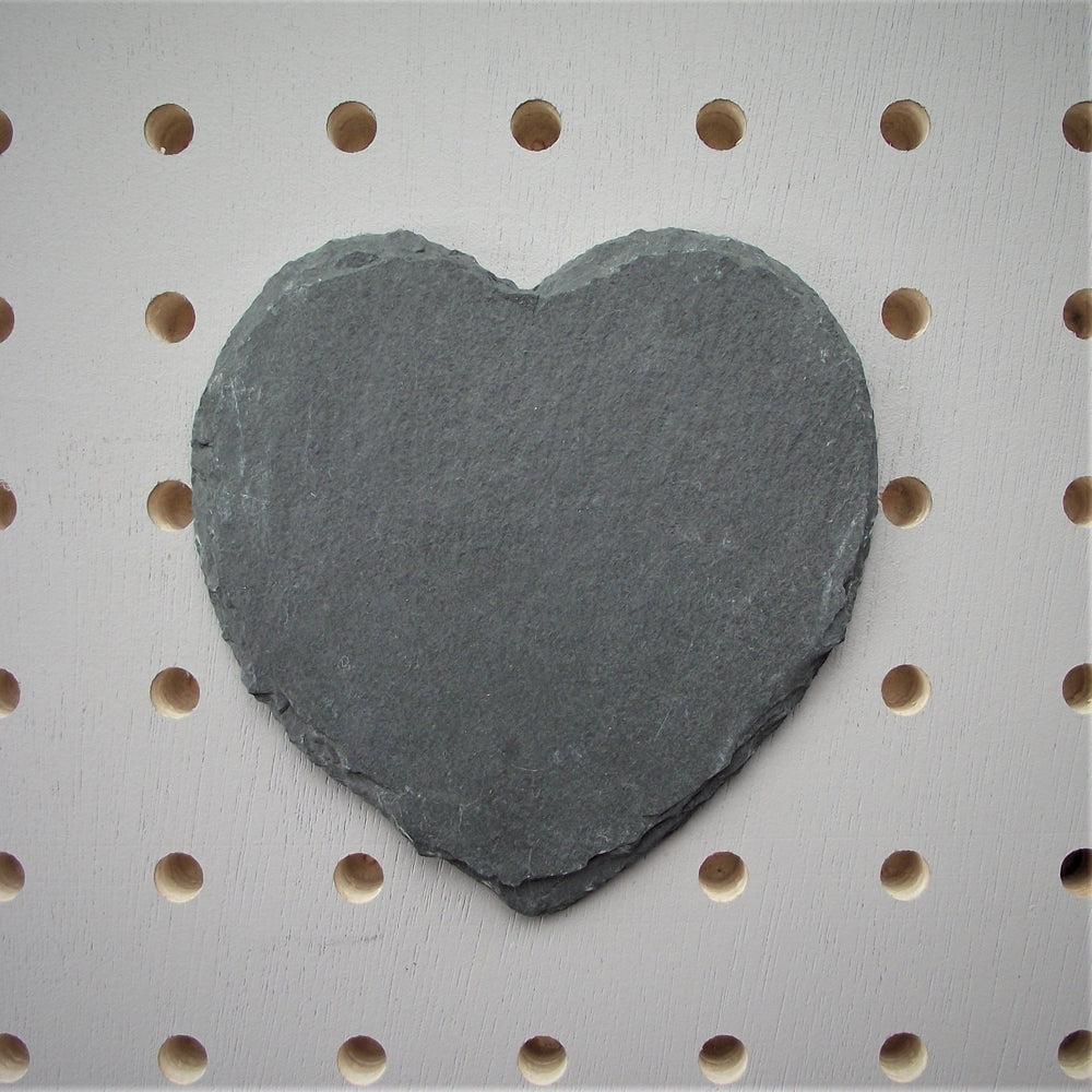 Personalised 'Dads' Slate Heart Drinks Coaster made for you by Custom Gift Studio at Cheshire Oaks