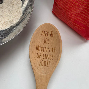 Personalised 'Couples/Anniversary' Wooden Spoon made for you by Custom Gift Studio at Cheshire Oaks