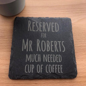 Personalised Slate Square 'Teachers' Drinks Coaster made for you by Custom Gift Studio at Cheshire Oaks