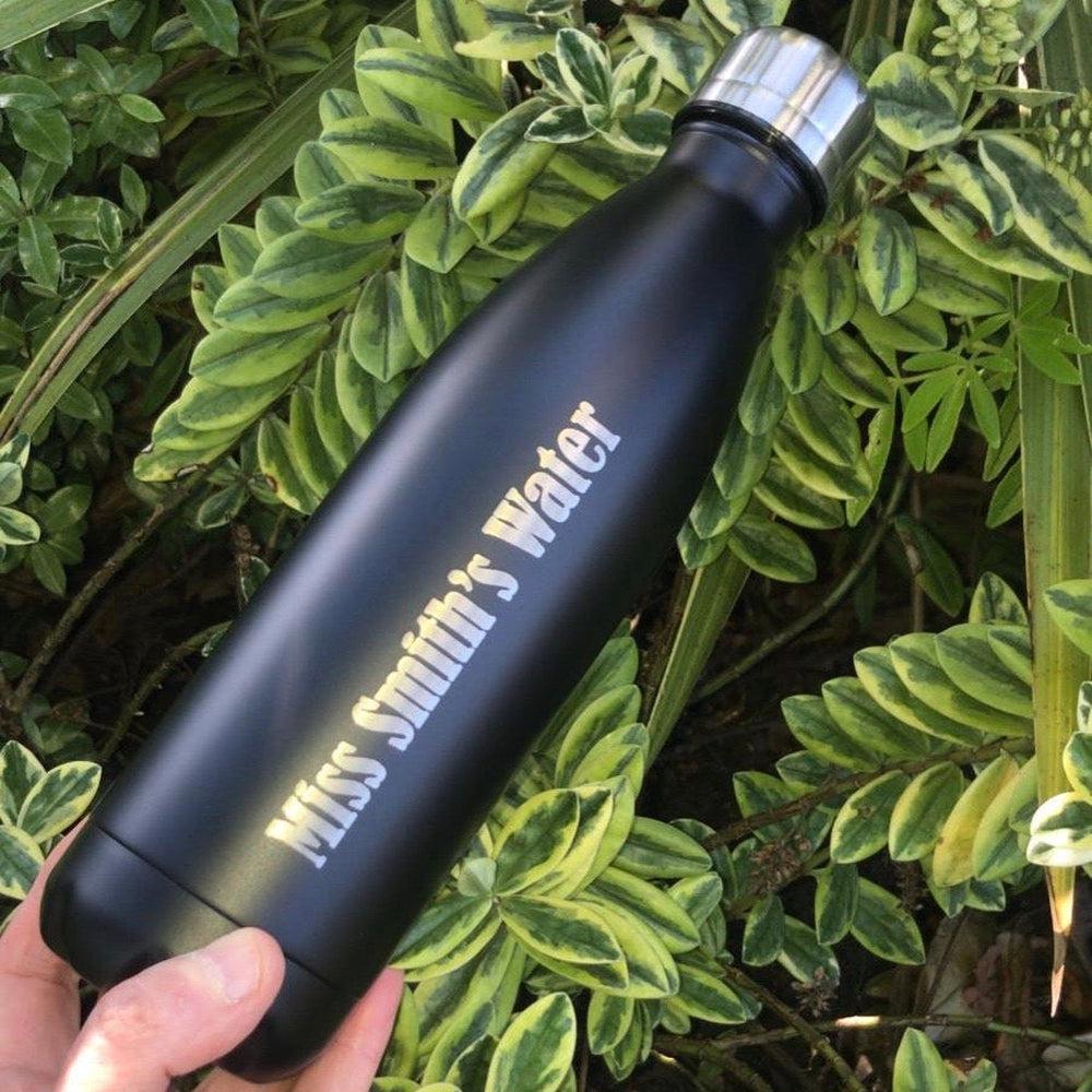 Personalised 'Teachers' Metal Water Bottle 500ml Bottle made for you by Custom Gift Studio at Cheshire Oaks